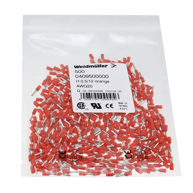 CONN FERRULE 20AWG ORNGE