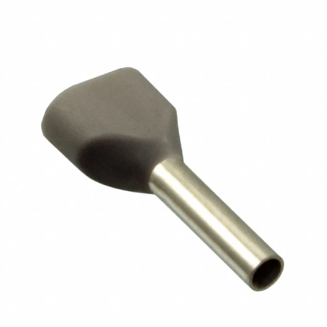 CONN FERRL DIN 2X18AWG GRY