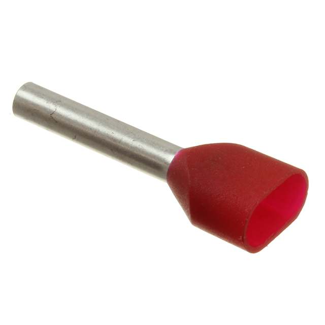 CONN FERRL DIN 2X17AWG RED