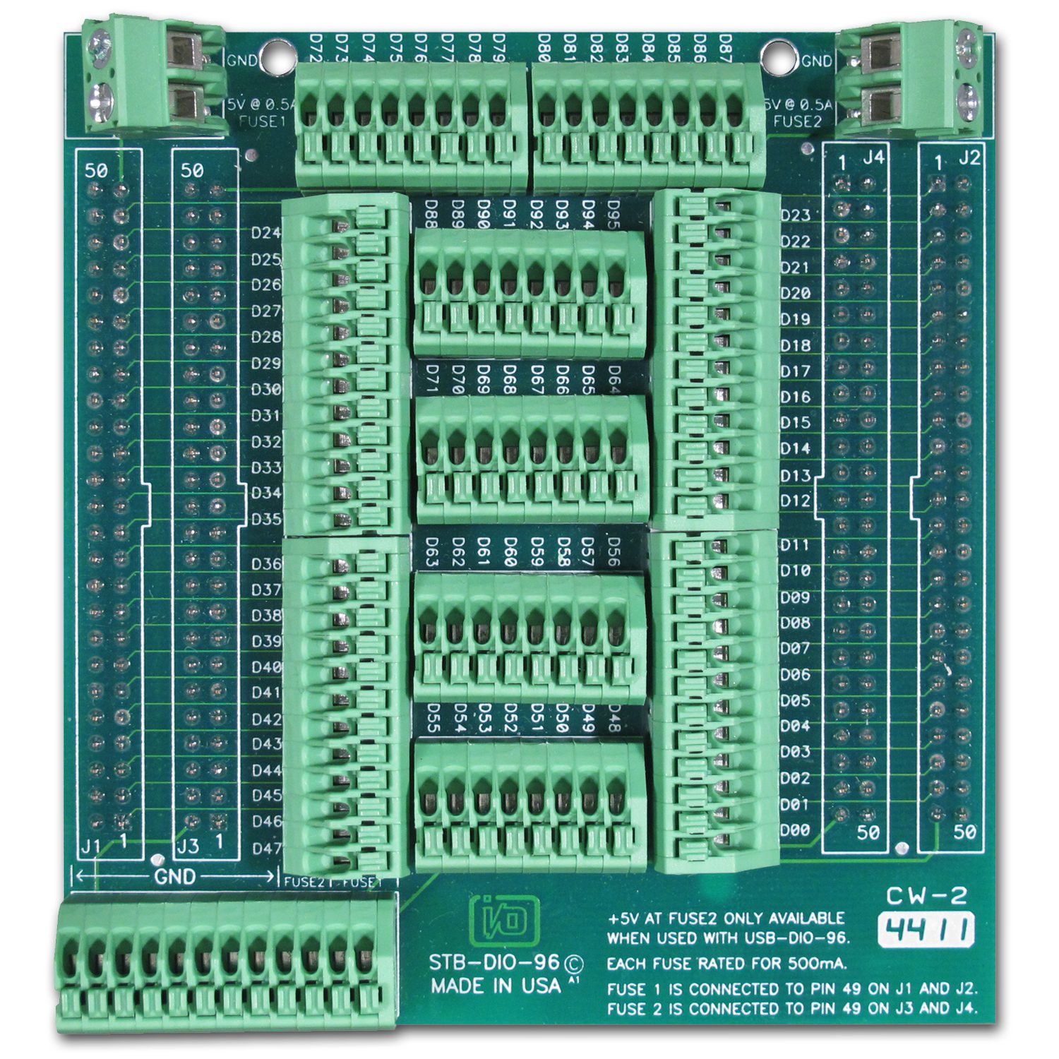 96 pin Screw Terminal Board