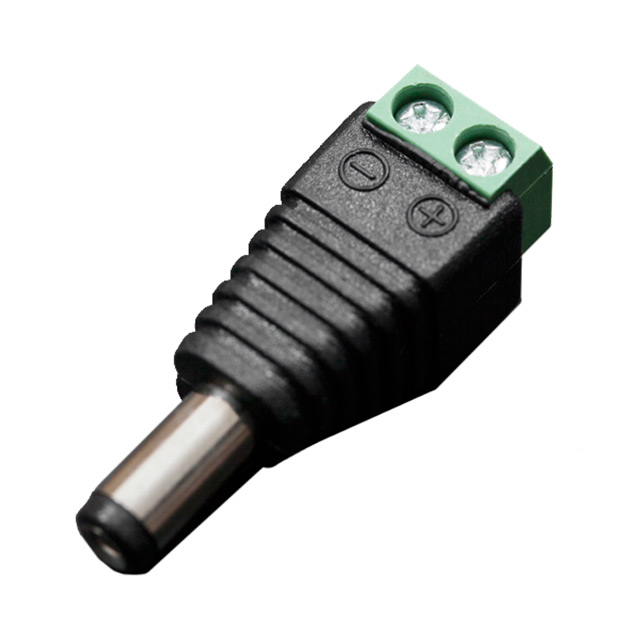 ADAPT TERM BL 2POS TO 2.1MM PLG