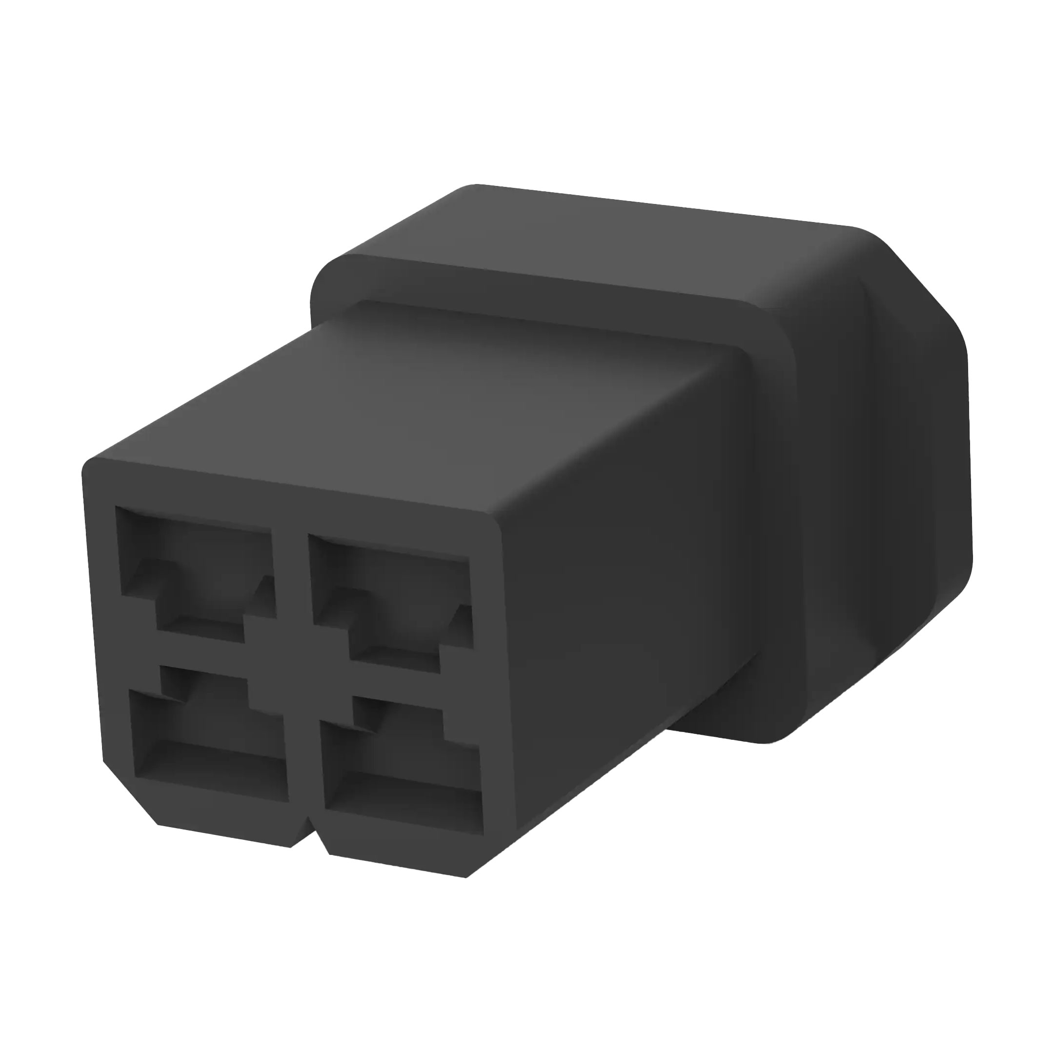 CONN RCPT HSG 0.11 4POS BLACK