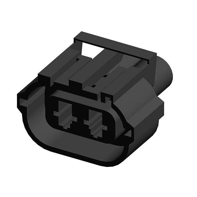 CONN RCPT HSG 0.25 2POS BLACK