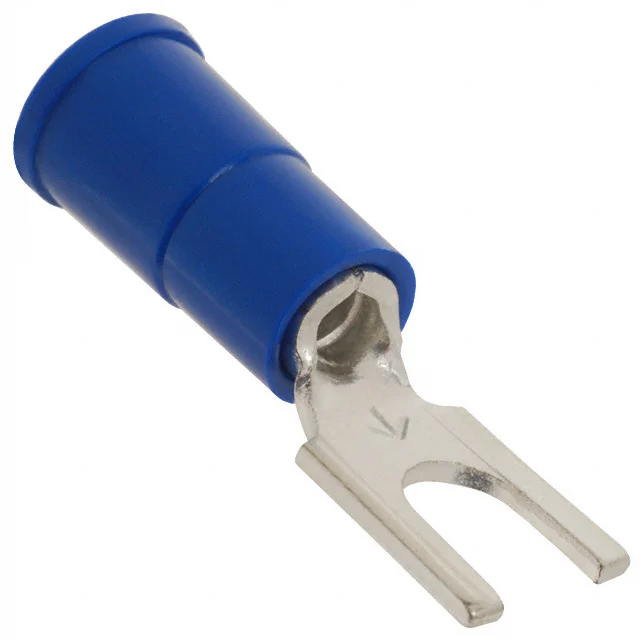 CONN SPADE TERM 14-16AWG #6 BLU