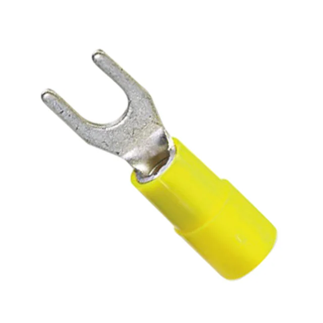 CONN SPADE TERM 10-12AWG M4 YEL