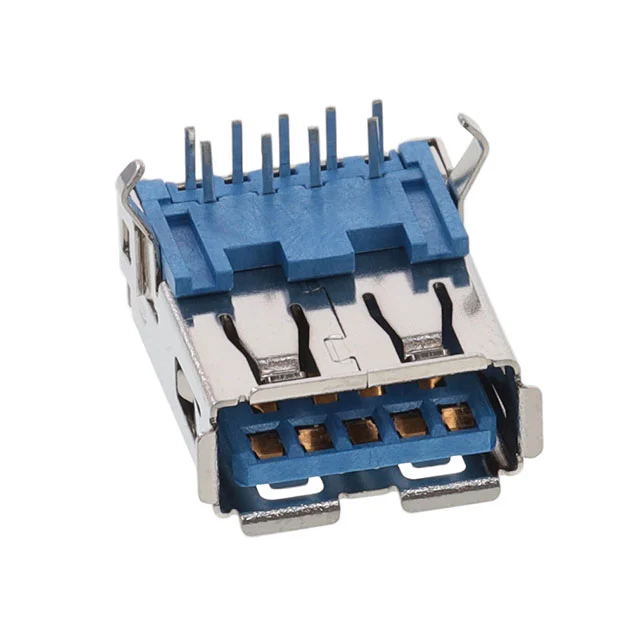 CONN RCPT USB3.0 TYPEA 9POS R/A