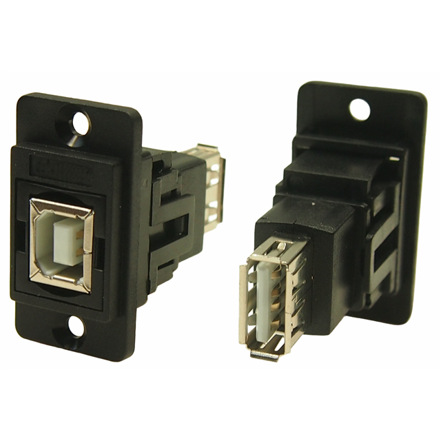 DUALSLIM USB2.0 B-A BLACK PLASTI