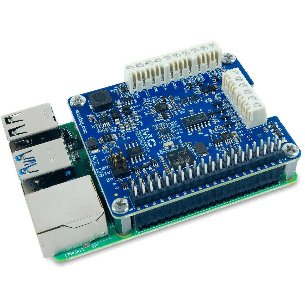 MCC128 VOLTAGE MEASURING DAQ HAT