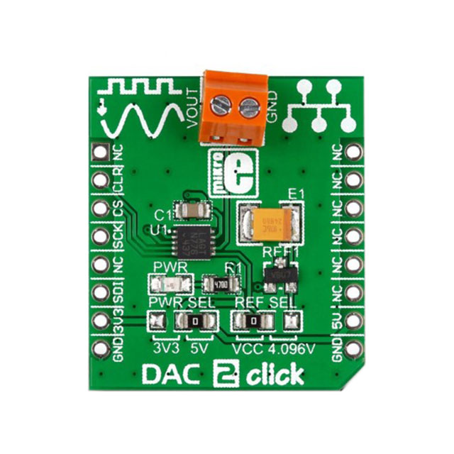CLICK BOARD DAC2 16BIT DAC