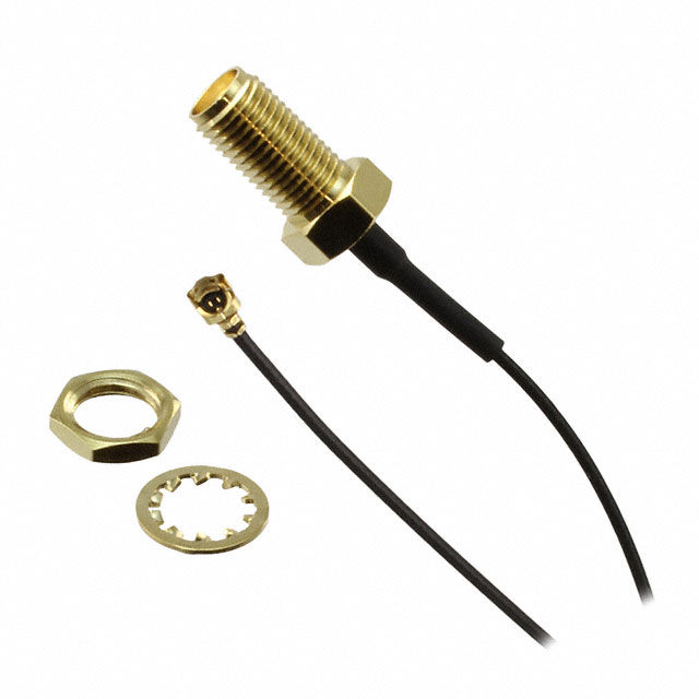 U.FL TO SMA FEM BULKHEAD 3.74"