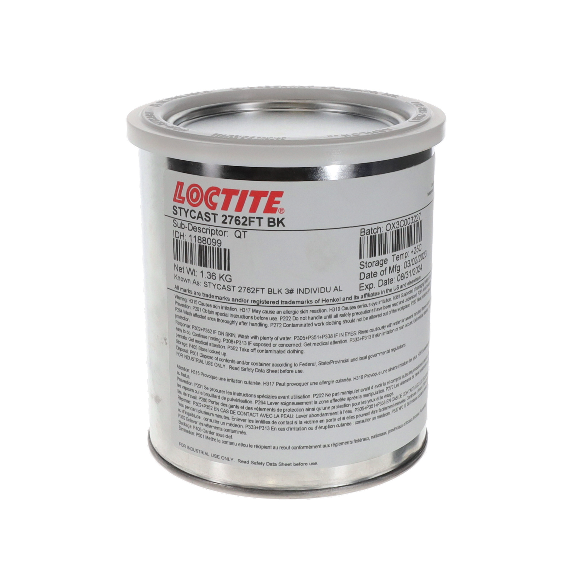 STYCAST 2762FT BLK 3# INDIVIDUAL