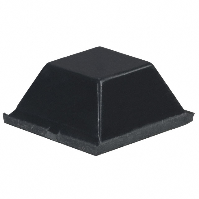 BUMPER SQUARE 0.5"L X 0.5"W BLK