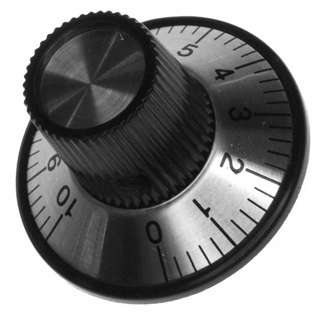 KNOB KNURLED W/SKRT 0.250" PLAST