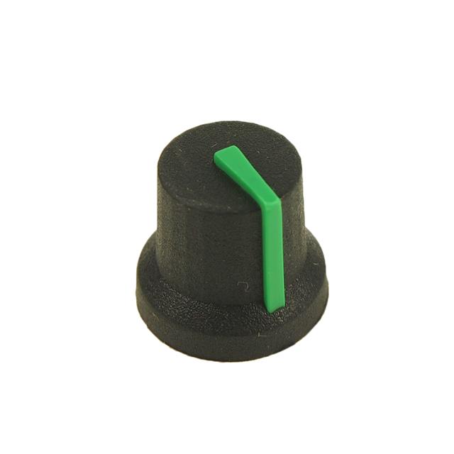KNOB K87MBR BLACK 6MM D GREEN