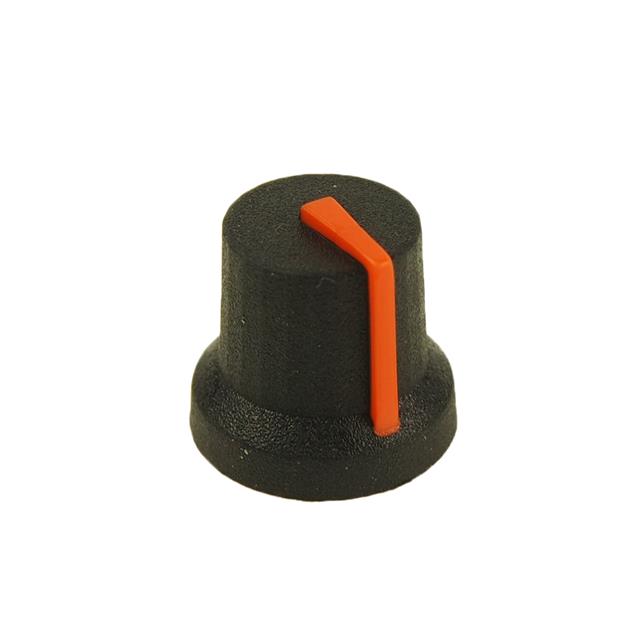 KNOB K87MBR BLACK 6MM D ORANGE