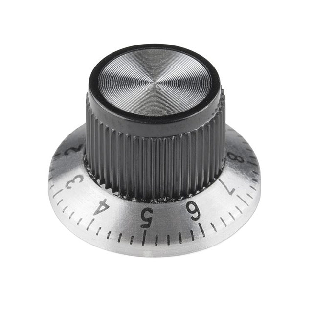 KNOB KNURLED W/SKRT 0.236" PLAST