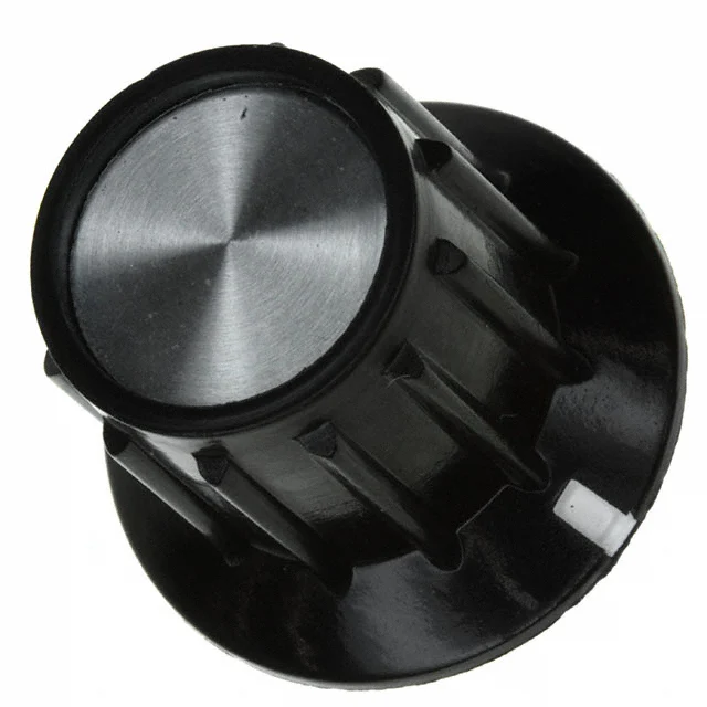 KNOB RIBBED W/SKIRT 0.250" PLAST