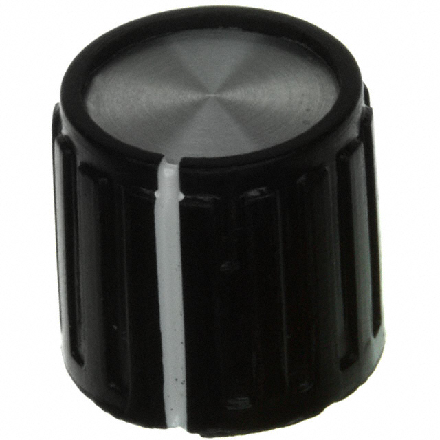 KNOB RIBBED 0.250" PLASTIC