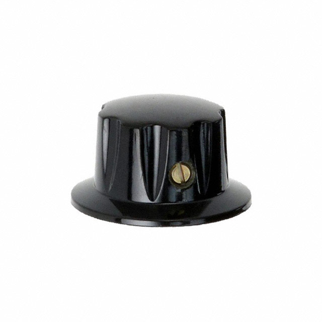 KNOB FLUTED W/SKIRT 0.250" PLAST