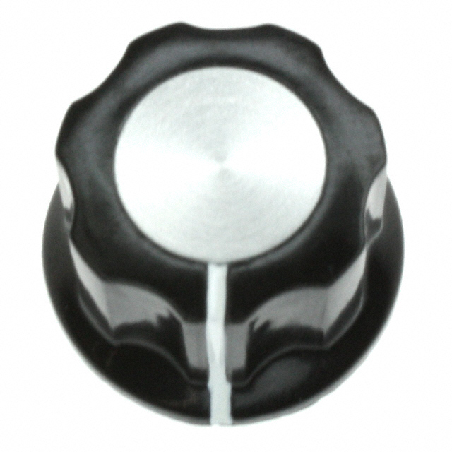 KNOB FLUTED W/SKIRT 0.250" PLAST