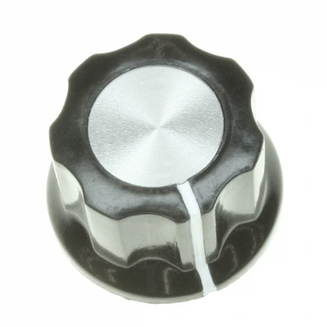 KNOB FLUTED W/SKIRT 0.126" PLAST