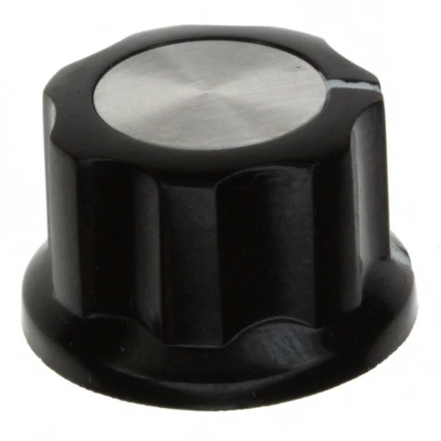 KNOB FLUTED W/SKIRT 0.250" PLAST