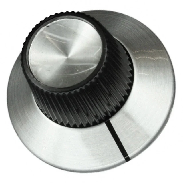 KNOB KNURLED W/SKRT 0.250" PLAST