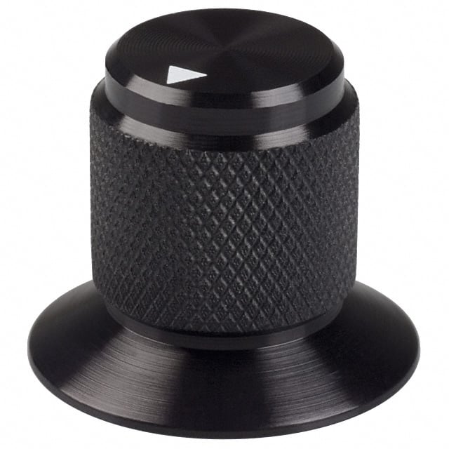 KNOB KNURLED W/SKRT 0.125" METAL