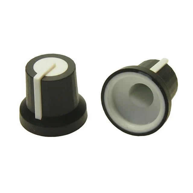 KNOB K87MAR BLK 6MM USAD WHITE