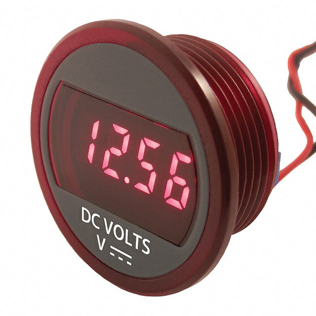 VOLTMETER 6-75VDC LED PANEL MNT
