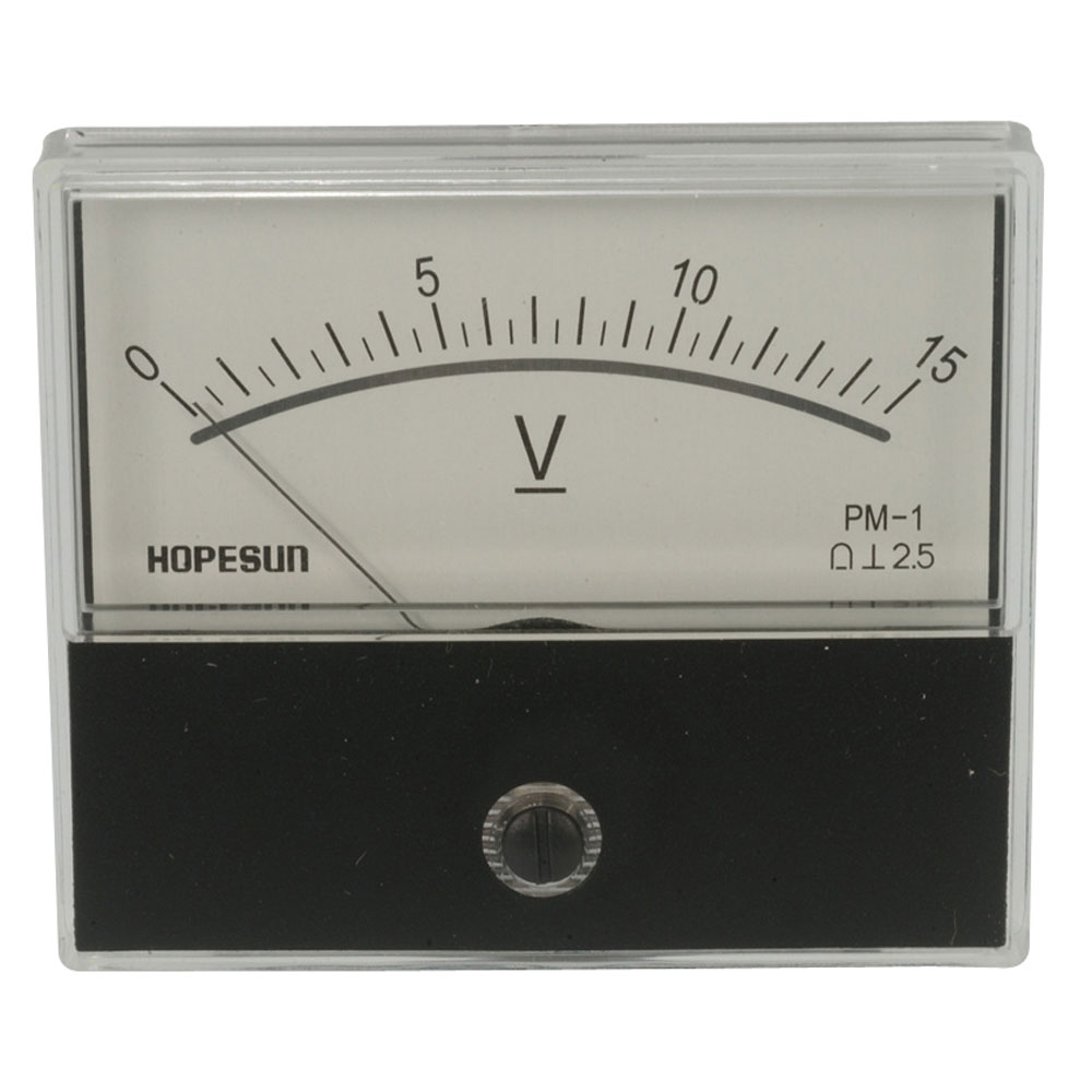 AMMETER 0-15A ANALOG PANEL MOUNT