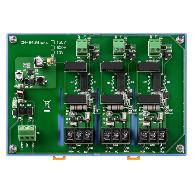 3-CH 600 VDC VOLTAGE ATTEN W/ISO