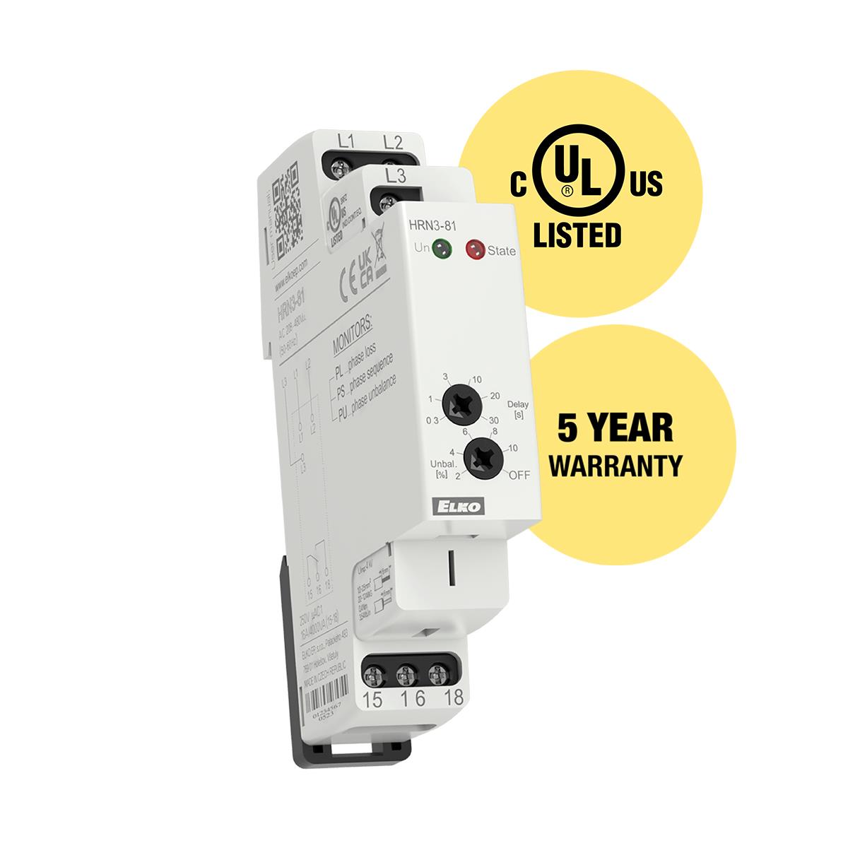 DIN 3P VOLT MON FIXED 208-480V