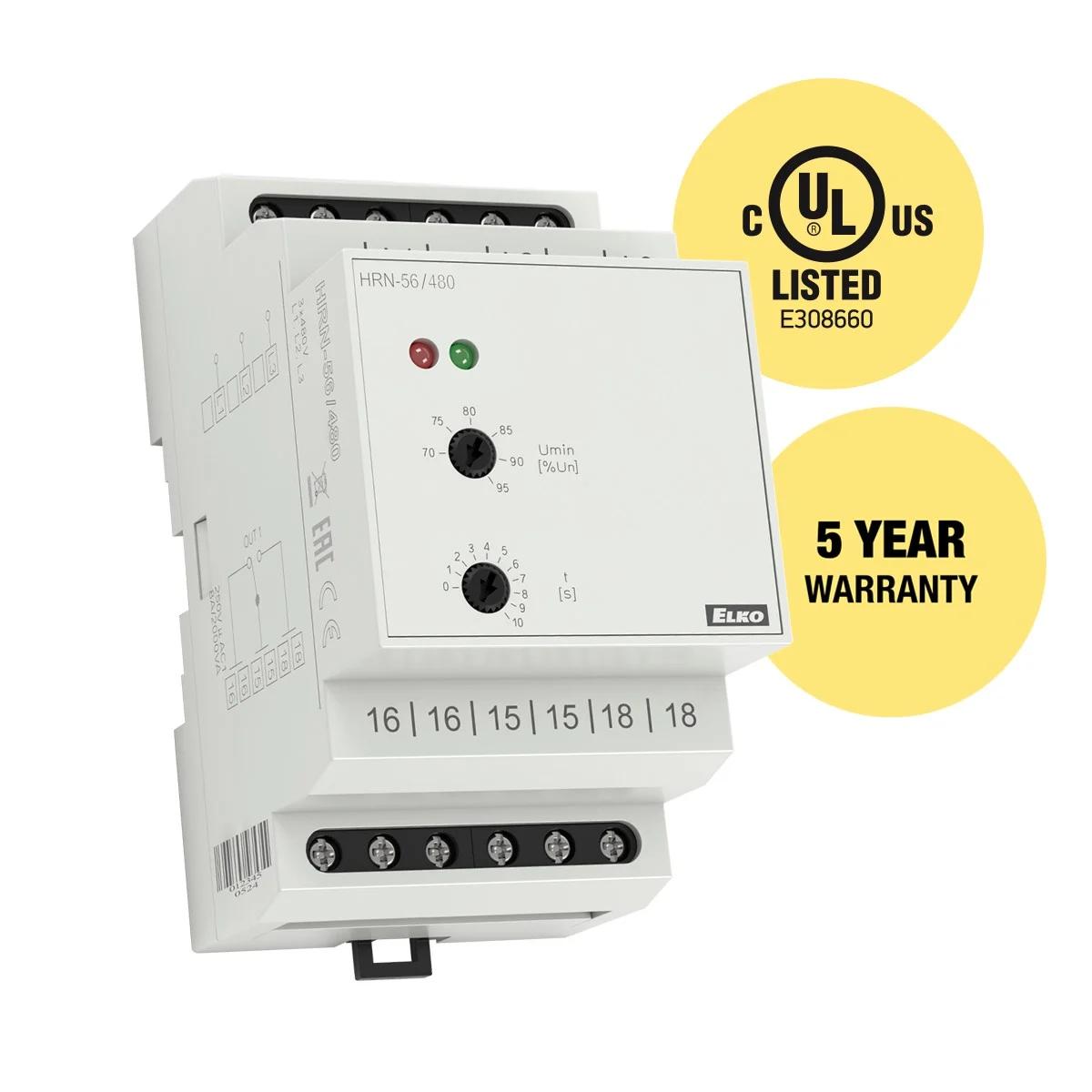 DIN 3P VOLT MONITOR 3X575V