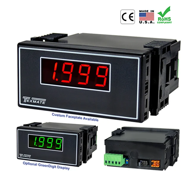 VOLTMETER 0-2VDC LED PANEL MOUNT