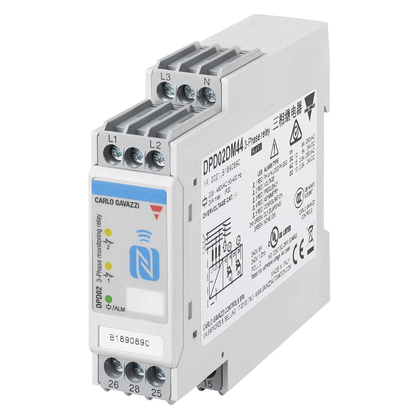 3PH MONITORING RELAY 240V